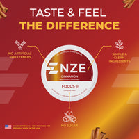 NZE Cinnamon Focus Nootropic Pouches (Caffeine Free) - 5 Pack