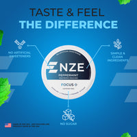 NZE Peppermint Focus Nootropic Pouches (Caffeine Free) - 5 Pack