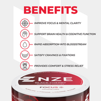 NZE Black Cherry Focus Nootropic Pouches (Caffeine Free) - 5 Pack