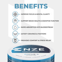 NZE Peppermint Focus Nootropic Pouches (Caffeine Free) - 5 Pack