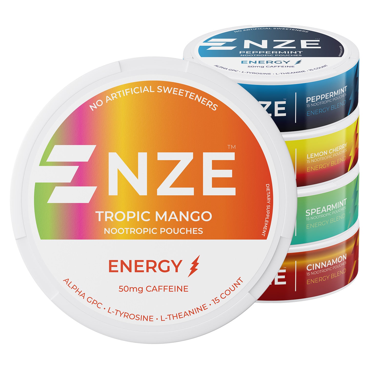 Variety Energy 50mg Caffeine Pouches | 5 Pack | NZE · NZE