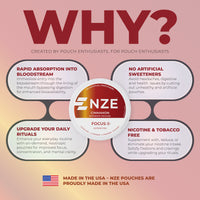 NZE Cinnamon Focus Nootropic Pouches (Caffeine Free) - 5 Pack