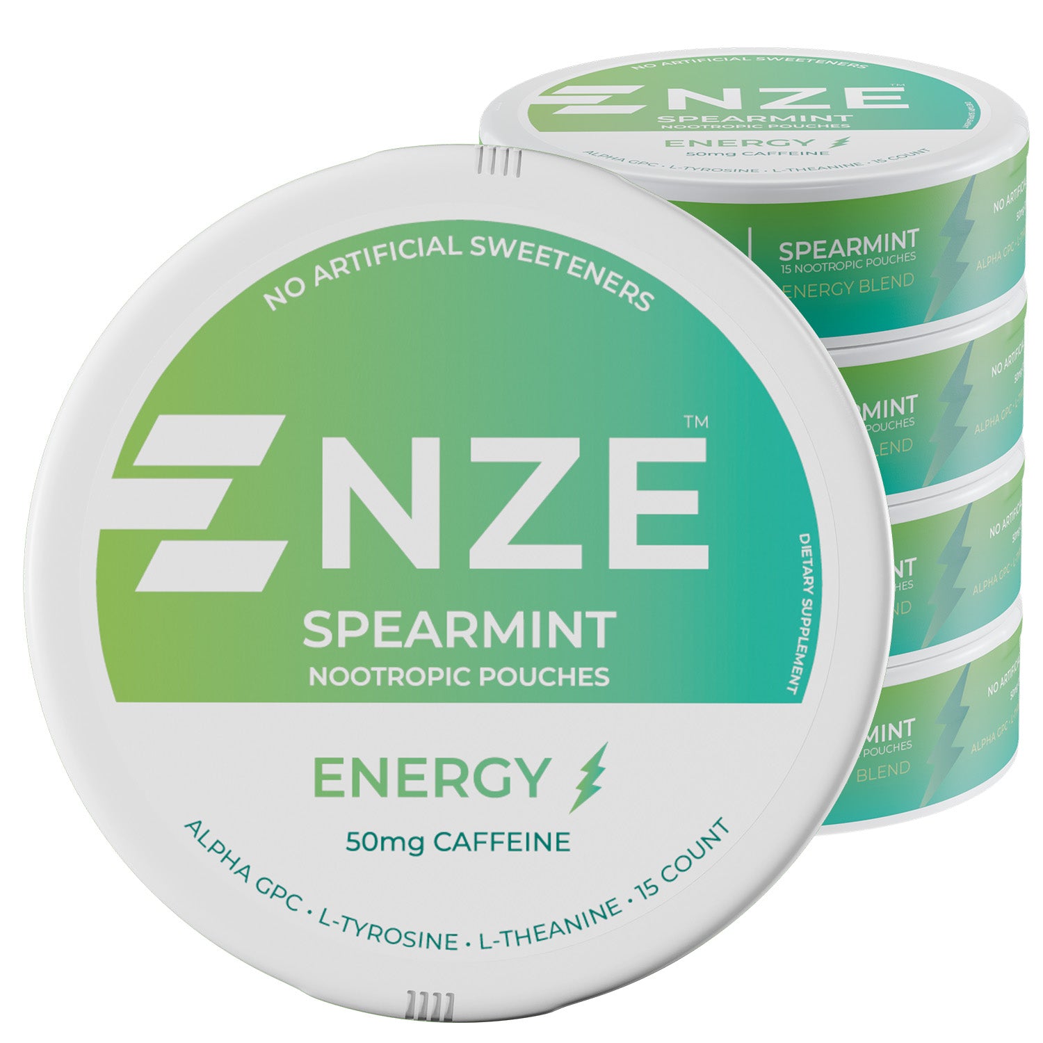 Spearmint Energy 50mg Caffeine Pouches | 5 Pack | NZE · NZE