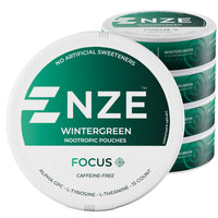 NZE Wintergreen Focus Nootropic Pouches (Caffeine Free) - 5 Pack