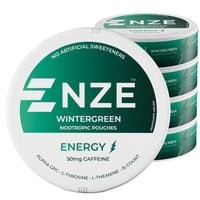 NZE Wintergreen 50mg Caffeine Pouches - 5 Pack