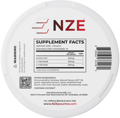 NZE Black Cherry Focus Nootropic Pouches (Caffeine Free) - 5 Pack